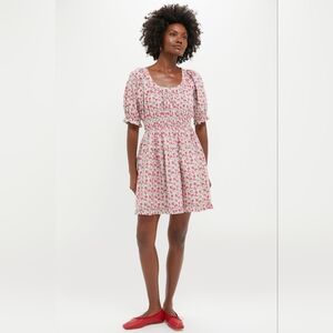 Tuckernuck Hyacinth House Red Dahlia Floral Dorothy Mini Dress Size Large